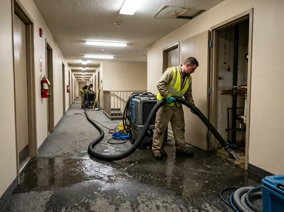 multi-unit-apartment-hallway-f-005 — frequently asked questions, Emergency Burst Pipe Water Extraction & Removal in Huntingb…
